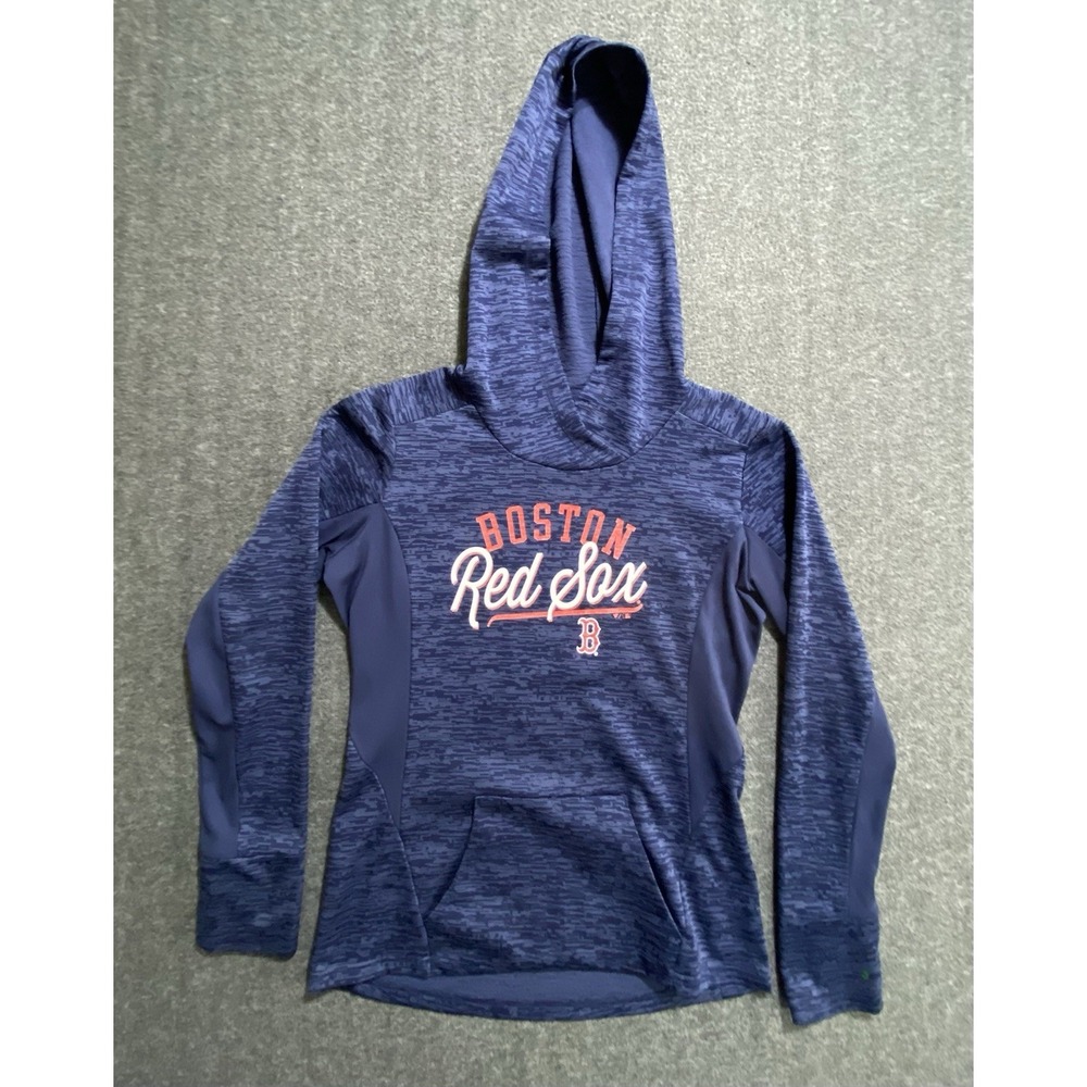 Boston Red Sox Hoodie Majestic Blue Space Dye MLB Sweatshirt Small